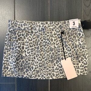 Leopard Print Mini Skirt